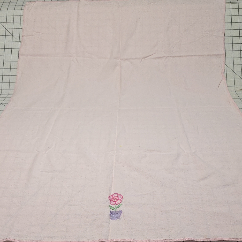 Pink Flannel Blanket 28x38 Preloved, Especially For Baby